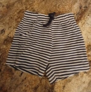 Striped Black and White Shorts